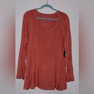NWT Torrid Long Sleeve Top in Rich Rust
